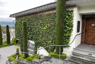 Edler Handlauf im wunderschönen «Englischen Garten» von «Cash Guru» Fredi Herbert - Bernet «Flexo Handläufe»